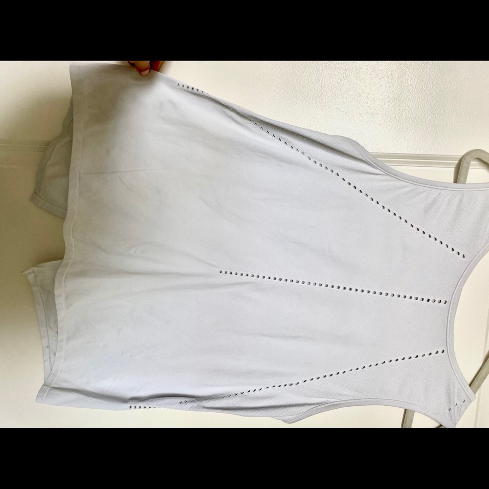 Athleta White Cross Back Tank